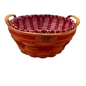 1999 Longaberger Christmas Collection Popcorn Basket